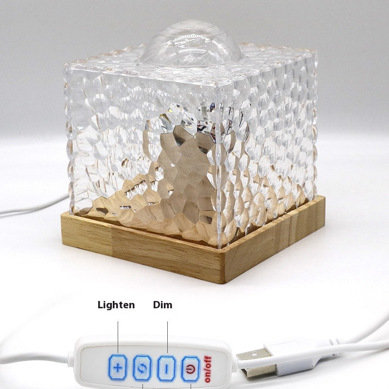 Rotating Water Ripple Small Night Lamp