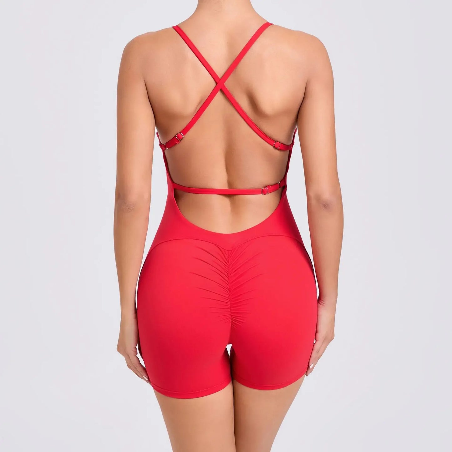 Seamless Cross-Back Backless Bodysuit