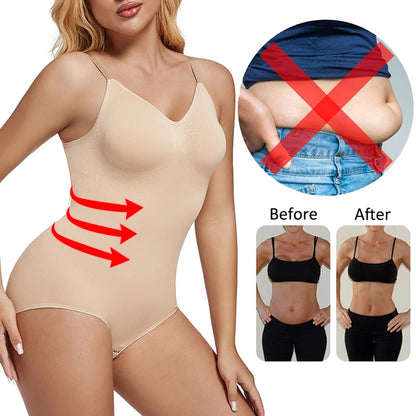 Thong Tummy Control Backless Bodysuit Shapewear