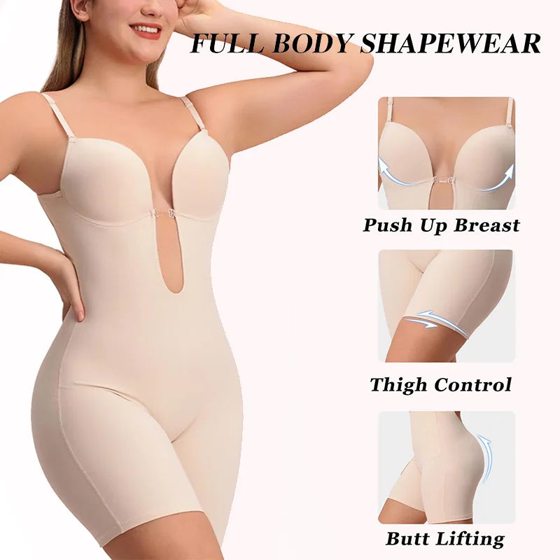 Sexy Women's Seamless Backless Bodysuit Shapewear