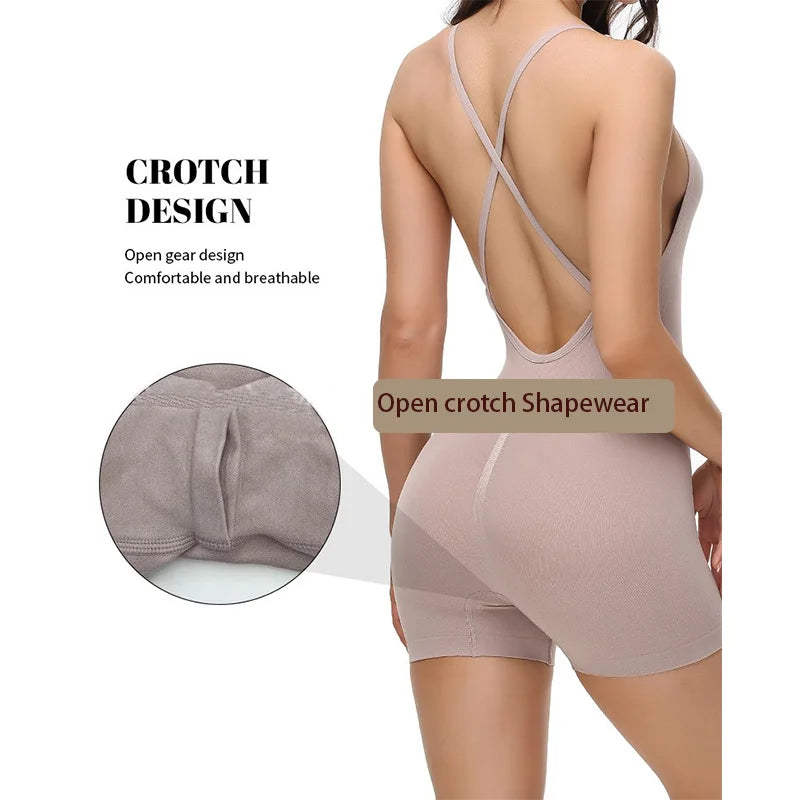 Criss Cross Backless Bodysuits Shapewear