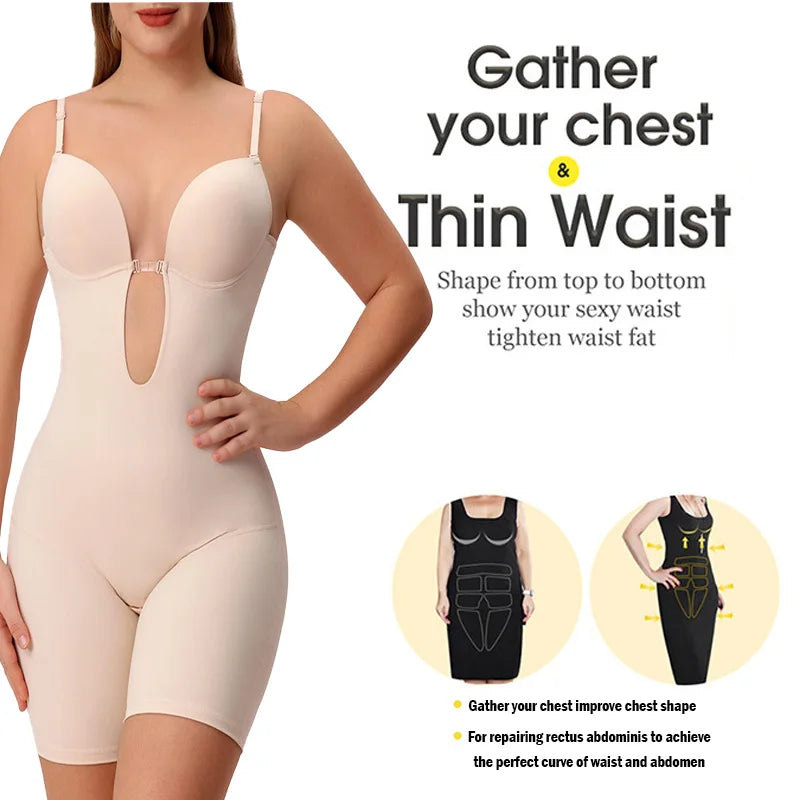 Sexy Women's Seamless Backless Bodysuit Shapewear