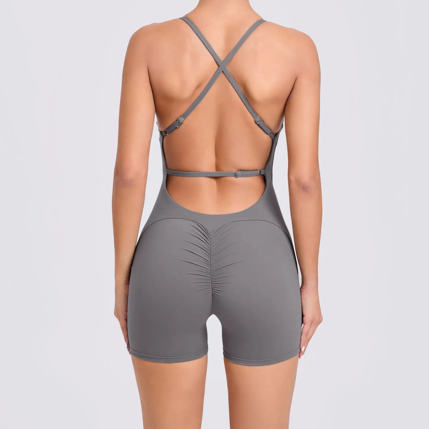 Seamless Cross-Back Backless Bodysuit