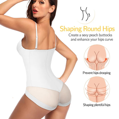 Backless Bodysuit Shapewear With Built-In Bra