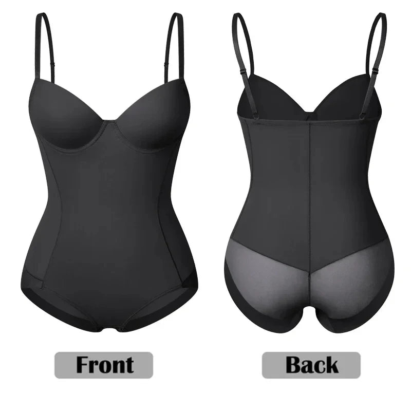 Backless Bodysuit Shapewear With Built-In Bra