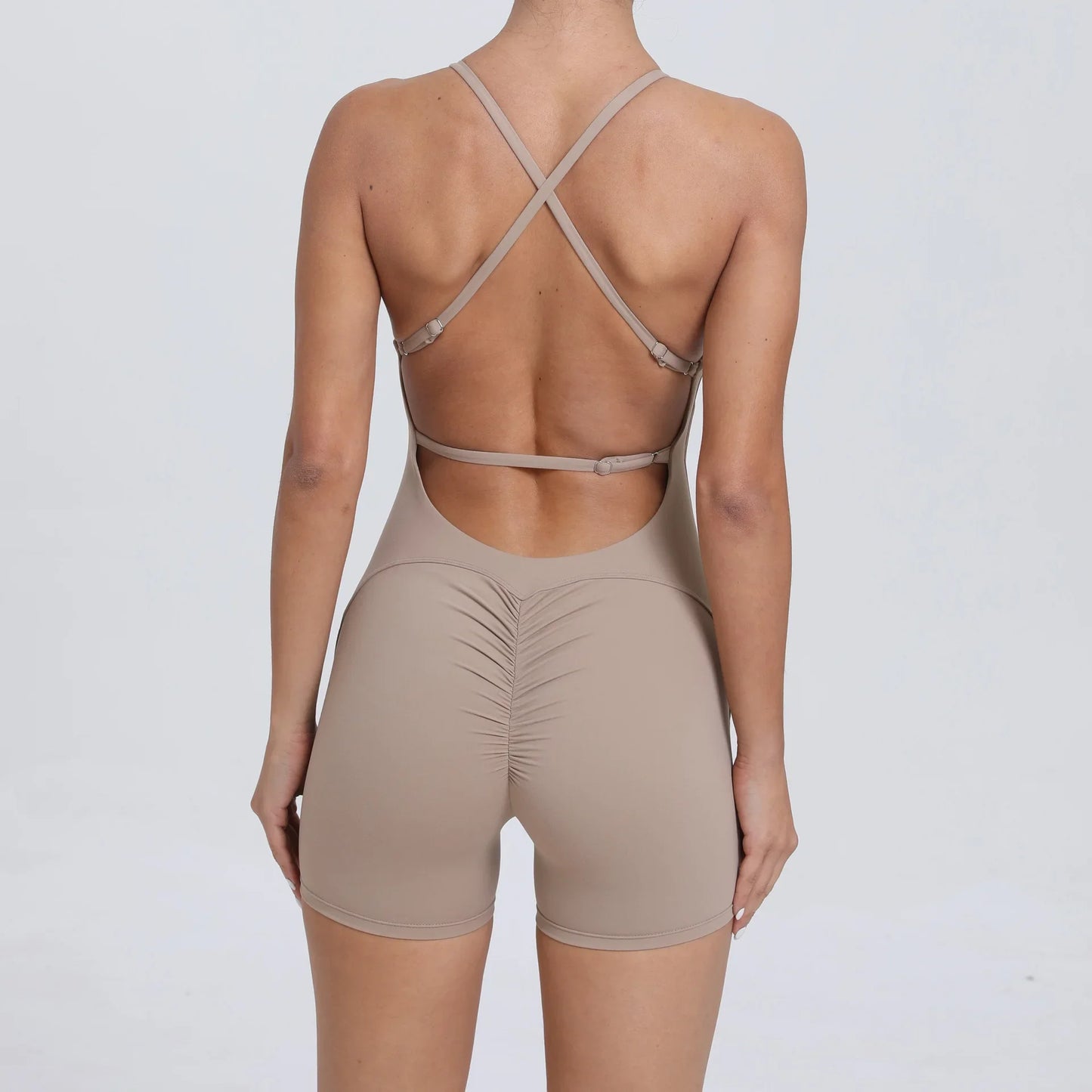 Seamless Cross-Back Backless Bodysuit