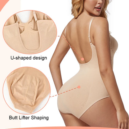 thong tummy control backless bodysuit shapewear