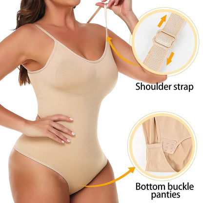 Thong Tummy Control Backless Bodysuit Shapewear