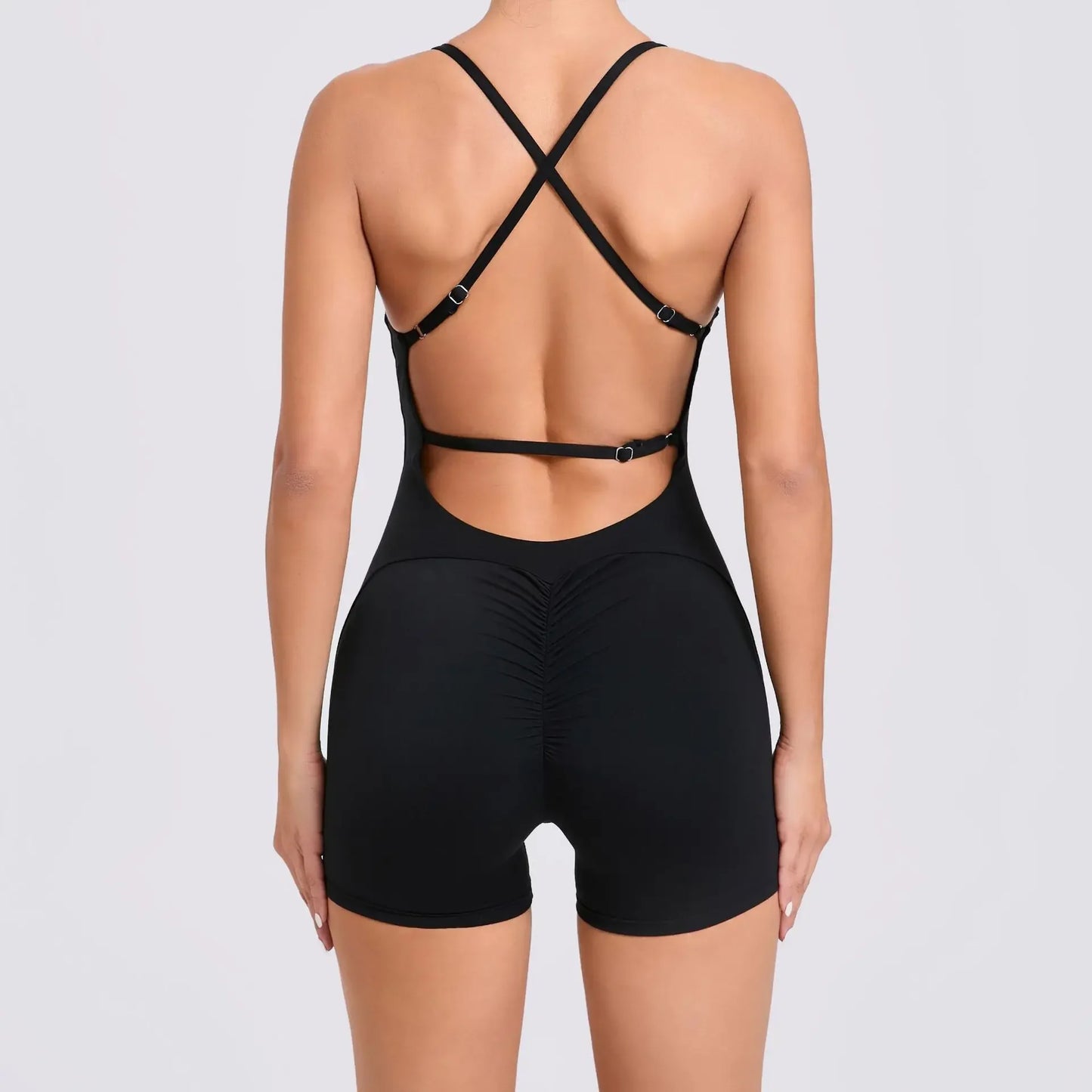 Seamless Cross-Back Backless Bodysuit