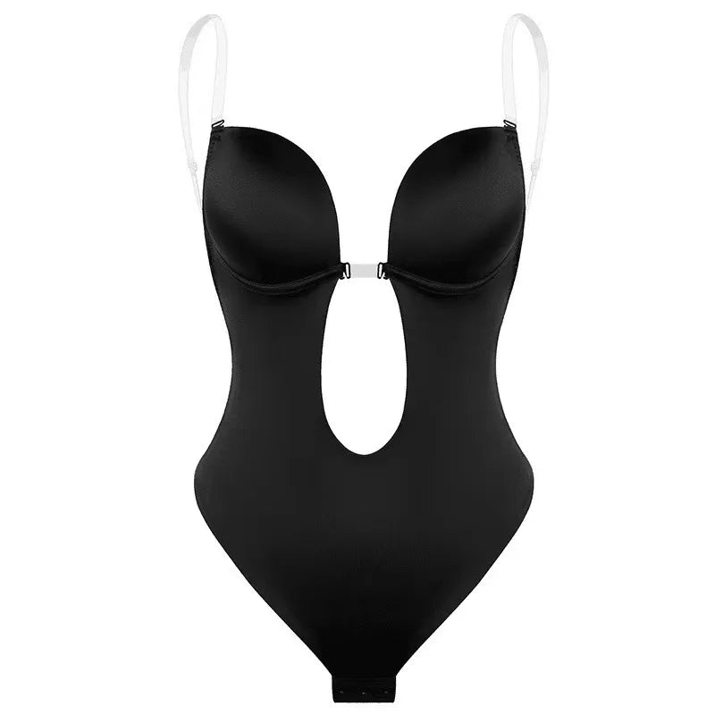 Backless Plunge Bodysuit Shapewear